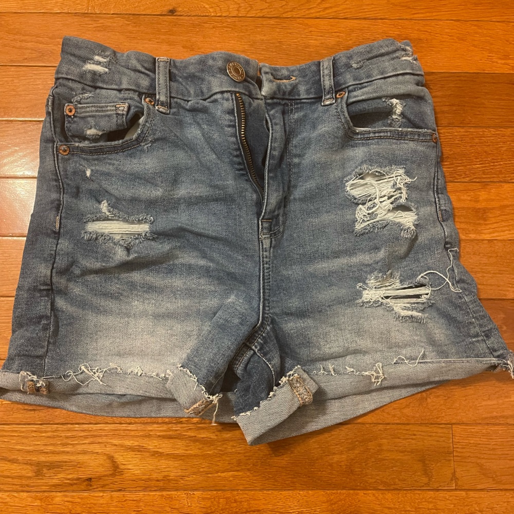 American Eagle curvy hi-rise jean shorts